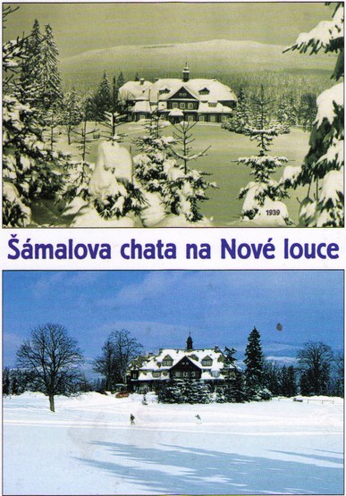 AK aus Tschechien mit einer Abbildung von 1939 und Heute
